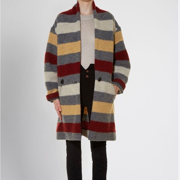 Isabel Marant Striped Gabrie Jacket- Sz 38 - Picture 1 of 10
